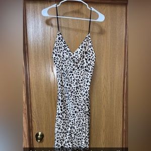 Animal print satin dress size large
